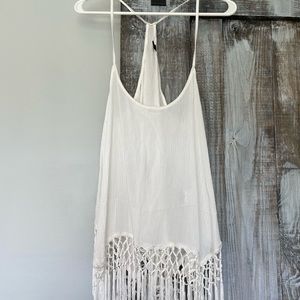 Super cute white sheer boutique top. Never worn